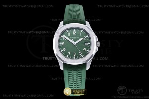 3KF V3 파텍필립 아쿠아넛 5168 그린다이얼 그린러버스트랩 Aquanaut 5168G 42mm SS 3KF 1:1 Best Edition Green Dial on Green Rubber Strap A324 Super Clone V2