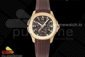 ZF 파텍필립 아쿠아넛 5164 로즈골드 브라운다이얼 브라운러버스트랩 Aquanaut 5164R RG ZF 1:1 Best Edition Brown Dial on Brown Rubber Strap A324