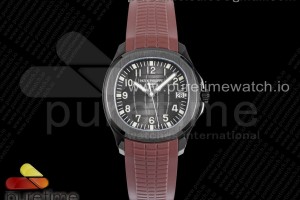 ZF 파텍필립 아쿠아넛 블랙베놈 DLC 블랙다이얼 브라운러버스트랩 Aquanaut Black Venom DLC ZF 1:1 Best Edition Black Dial on Brown Rubber Strap 324CS (Free box)