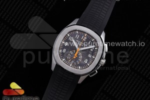 OMF 파텍필립 아쿠아넛5968 그레이다이얼 블랙러버스트랩 Aquanaut 5968 SS OMF Best Edition Gray Dial on Black Rubber Strap A520