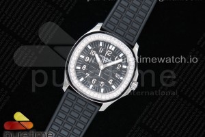 PPF 파텍필립 아쿠아넛 블랙다이얼 다이아베젤 블랙러버스트랩 Aquanaut 5067A SS PPF 1:1 Best Edition Black Textured Dial on Black Rubber Strap AE23