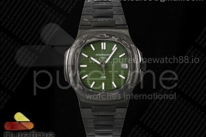 DIWF 파텍필립 노틸러스 5711 DIW 카본 그린다이얼 카본브레이슬릿  Nautilus 5711 DIW Carbon DIWF 1:1 Best Edition Green Textured Dial on Carbon Bracelet 324CS