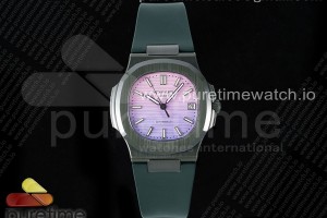 AMGF 파텍필립 AET노틸러스 5711 그린세라믹 퍼플/핑크다이얼 그린러버스트랩  AET Nautilus 5711 Green Ceramic AMGF Best Edition Purple/Pink Dial on Green Rubber Strap MIYOTA 9015