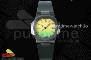 AMGF 파텍필립 AET노틸러스 5711 그린세라믹 옐로우/그린다이얼 그린러버스트랩 AET Nautilus 5711 Green Ceramic AMGF Best Edition Yellow/Green Dial on Green Rubber Strap MIYOTA 9015