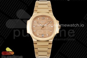 PPF 파텍필립 노틸러스 7118 레이디 로즈골드 골드다이얼 스틸브레이슬릿 Nautilus 7118 Ladies RG PPF 1:1 Best Edition RG Dial on RG Bracelet 324CS