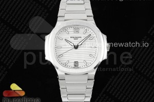 3KF 파텍필립 노틸러스 7118 레이디 화이트다이얼 스틸브레이슬릿 Nautilus 7118 Ladies 3KF 1:1 Best Edition White Dial on SS Bracelet A324 Super Clone