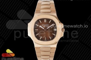 3KF V2 파텍필립 노틸러스 5711 로즈골드 브라운다이얼 스틸브레이슬릿 Nautilus 5711/1R RG 3KF 1:1 Best Edition Brown Textured Dial on RG Bracelet A324 Super Clone V2