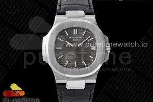 3KF V2 파텍필립 노틸러스 5711 그레이다이얼 블랙가죽스트랩 Nautilus 5711 SS 3KF 1:1 Best Edition Gray Textured Dial on Black Leather Strap A324 Super Clone V2