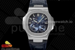 PF 파텍필립 노틸러스5712 블루다이얼 블루가죽스트랩 Nautilus 5712 SS PF Best Edition Blue Dial on Blue Leather Strap A23J