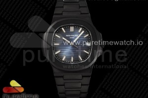 PPF V4 파텍필립 노틸러스 5722 PVD블랙 블루다이얼 스틸브레이슬릿 Nautilus 5711 PVD All Black PPF 1:1 Best Edition Blue Textured Dial on PVD Bracelet 324CS (Free box) V4