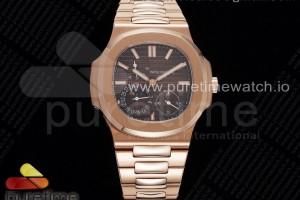 PF 파텍필립 노틸러스 5712 로즈골드 브라운다이얼 스틸브레이슬릿 Nautilus 5712 RG PF Best Edition Brown Dial on RG Bracelet A23J
