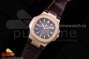 GRF 파텍필립 노틸러스 5711 로즈골드 브라운다이얼 브라운가죽스트랩 Nautilus 5711 RG GRF 1:1 Best Edition Brown Textured Dial on Brown Leather Strap 324CS