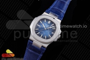 GRF 파텍필립 노틸러스 5711 블루다이얼 블루가죽스트랩 Nautilus 5711 SS GRF 1:1 Best Edition Blue Textured Dial on Blue Leather Strap 324CS