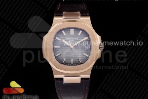 PPF 파텍필립 노틸러스5711 로즈골드 브라운다이얼 브라운가죽스트랩 Nautilus 5711/1R PPF 1:1 Best Edition Brown Textured Dial on Brown Leather Strap 324CS (Free box)