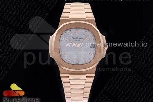 PPF V4 파텍필립 노틸러스점보 5711 로즈골드 화이트다이얼 스틸브레이슬릿 Nautilus 5711/1R PPF 1:1 Best Edition White Textured Dial on RG Bracelet 324CS (Free box)