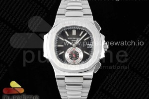 PPF 파텍필립 노틸러스 5980 블랙다이얼 스틸브레이슬릿 Nautilus 5980 SS PPF Best Edition Black Dial on SS Bracelet A28-520