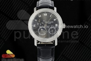 YSF 파텍필립 칼라트라바 5015 그레이다이얼 블랙가죽스트랩 Calatrava 5015 SS YSF Best Edition Gray Dial on Black Leather Strap A240