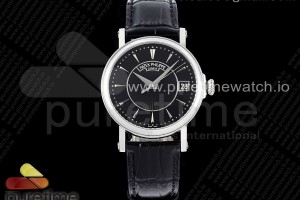 ZF 파텍필립 칼라트라바 블랙다이얼 블랙가죽스트랩 Calatrava 5153 SS ZF 1:1 Best Edition Black Dial on Black Leather Strap A324CS