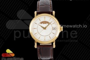 ZF 파텍필립 칼라트라바 옐로우골드 화이트다이얼 브라운가죽스트랩 Calatrava 5153 YG ZF 1:1 Best Edition White Dial on Brown Leather Strap A324CS