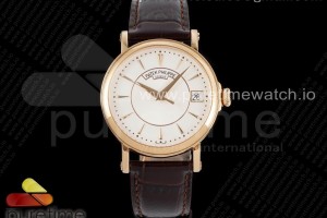 ZF 파텍필립 칼라트라바 로즈골드 화이트다이얼 브라운가죽스트랩 Calatrava 5153 RG ZF 1:1 Best Edition White Dial on Brown Leather Strap A324CS