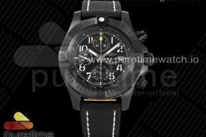 GF 브라이틀링 어벤저 밴디트 DLC블랙 블랙다이얼 블랙나일론스트랩 Avenger Bandit DLC GF 1:1 Best Edition Black Dial on Black Nylon Strap A7750