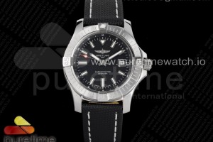 GF 브라이틀링 어벤져 블랙다이얼 블랙나일론스트랩 Avenger Automatic 43mm SS GF 1:1 Best Edition Black Dial on Black Nylon Strap A2824