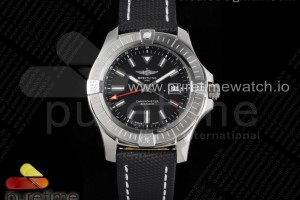 GF 브라이틀링 어벤져 지엠티 블랙다이얼 블랙나일론스트랩 Avenger GMT 45mm SS GF 1:1 Best Edition Black Dial on Black Nylon Strap A2836 A2824