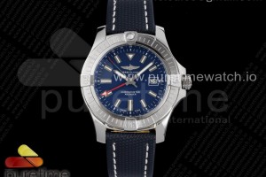 GF 브라이틀링 어벤져 지엠티 블루다이얼 블루나일론스트랩 Avenger GMT 45mm SS GF 1:1 Best Edition Blue Dial on Blue Nylon Strap A2836