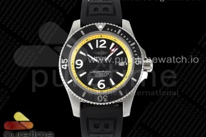 TF 브라이틀링 슈퍼오션 오토매틱 블랙다이얼 블랙러버스트랩 Superocean Automatic 44 TF 1:1 Best Edition Black Dial Black Bezel on Black Rubber Strap A2824