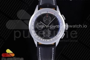 OXF 브라이틀링 프리미어 크로노 블루다이얼 블랙가죽스트랩 Premier Chronograph 42 OXF 1:1 Best Edition Black Dial on Black Leather Strap A7750