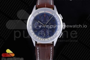 OXF 브라이틀링 프리미어 크로노 블루다이얼 브라운가죽스트랩 Premier Chronograph 42 OXF 1:1 Best Edition Blue Dial on Brown Leather Strap A7750