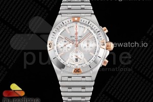 TF 브라이틀링 크로노맷 B01 로즈골드콤비 실버다이얼 스틸브레이슬릿 Chronomat B01 42mm SS/RG TF 1:1 Best Edition Silver Dial on SS Bracelet A7750