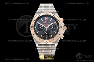 GF 브라이틀링 크로노맷 B01 로즈골드콤비 그레이다이얼 스틸브레이슬릿 BSW0459C - Chronomat B01 RG/SS Grey/Stk GF Asia 7750