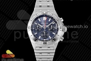 TF 브라이틀링 크로노맷 B01 블루다이얼 스틸브레이슬릿 Chronomat B01 42mm SS TF 1:1 Best Edition Blue Dial on SS Bracelet A7750