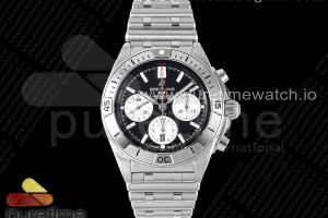 TF 브라이틀링 크로노맷 B01 블랙다이얼 스틸브레이슬릿 Chronomat B01 42mm SS TF 1:1 Best Edition Black Dial on SS Bracelet A7750