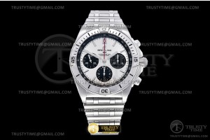 GF 브라이틀링 크로노맷 B01 화이트다이얼 스틸브레이슬릿 Chronomat B01 SS/SS White/Stk GF Asia 7750