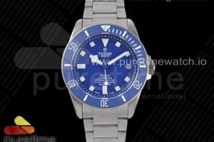 XF V5 튜더 블루 펠라고스 블루다이얼 스틸브레이슬릿 Blue Pelagos XF 1:1 Best Edition on Titanium Bracelet A2824 V5 (Free Rubber Strap)