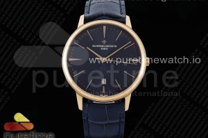 PPF 바쉐론콘스탄틴 패트리모니 데이트 로즈골드 블루다이얼 블루가죽스트랩 Patrimony Date RG PPF 1:1 Best Edition Blue Dial on Blue Leather Strap MIYOTA 9015