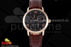 OXF 콘스탄틴 패트리모니 파워리저브 로즈골드 블랙다이얼 브라운가죽스트랩 Patrimony Power Reserve RG OXF Best Edition Black Dial on Brown Leather Strap A23J