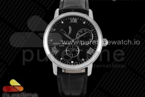 OXF 콘스탄틴 패트리모니 파워리저브 블랙다이얼 블랙가죽스트랩 Patrimony Power Reserve SS OXF Best Edition Black Dial on Black Leather Strap A23J