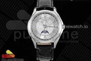 ZF 콘스탄틴 피프티식스 컴플리트 캘린더 실버다이얼 블랙가죽스트랩  Fiftysix Complete Calendar SS 40mm ZF 1:1 Best Edition Silver Dial on Black Leather Strap A2460