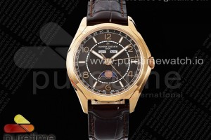 ZF 콘스탄틴 피프티식스 컴플리트 캘린더 로즈골드 브라운다이얼 브라운가죽스트랩  Fiftysix Complete Calendar RG 40mm ZF 1:1 Best Edition Brown Dial on Brown Leather Strap A2460