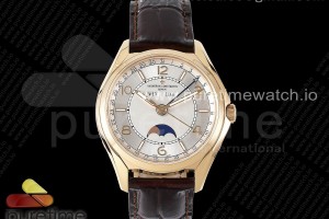 ZF 콘스탄틴 피프티식스 컴플리트 캘린더 로즈골드 화이트다이얼 브라운가죽스트랩 Fiftysix Complete Calendar RG 40mm ZF 1:1 Best Edition White Dial on Brown Leather Strap A2460