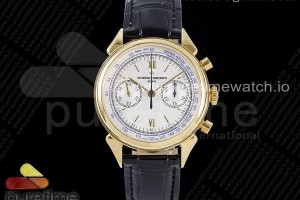 OXF 콘스탄틴 히스토릭 옐로우골드 화이트다이얼 블랙가죽스트랩 Historiques 5000H YG OXF White Dial on Black Leather Strap A7750