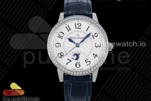 GF 예거 랑데뷰 나이트앤데이 34미리 다이아베젤 화이트다이얼 블루가죽스트랩 Rendez-Vous Night & Day SS GF 1:1 Best Edition White Dial Diamonds Bezel on Blue Leather Strap A898