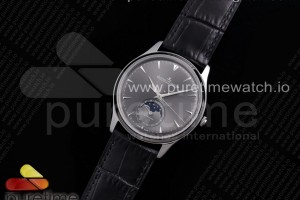 AZF 예거 마스터 울트라씬문 그레이다이얼 블랙가죽스트랩 Master Ultra Thin Moon SS AZF 1:1 Best Edition Gray Dial on Black Leather Strap A925