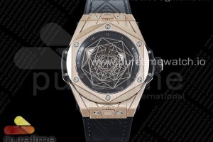 HRF 위블로 빅뱅유니코 상블루 티타늄 로즈골드 블랙다이얼 블랙거미스트랩 Big Bang Unico Sang Bleu RG Plated Titanium HRF Black Dial on Black Gummy Strap HUB1213