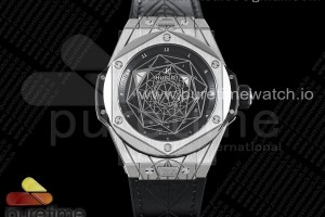 HRF 위블로 빅뱅유니코 상블루 티타늄 블랙다이얼 블랙거미스트랩 Big Bang Unico Sang Bleu Titanium HRF Black Dial on Black Gummy Strap HUB1213