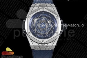 HRF 위블로 빅뱅유니코 상블루 티타늄 블루다이얼 블루거미스트랩 Big Bang Unico Sang Bleu Titanium HRF Blue Dial on Blue Gummy Strap HUB1213