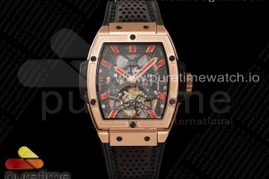 V9F 위블로 스피릿 빅뱅 뚜르비옹 로즈골드 레드스켈레톤다이얼 블랙거미스트랩 Spirit of Big Bang Tourbillion RG V9F Best Edition Skeleton Red Dial on Black Gummy Strap